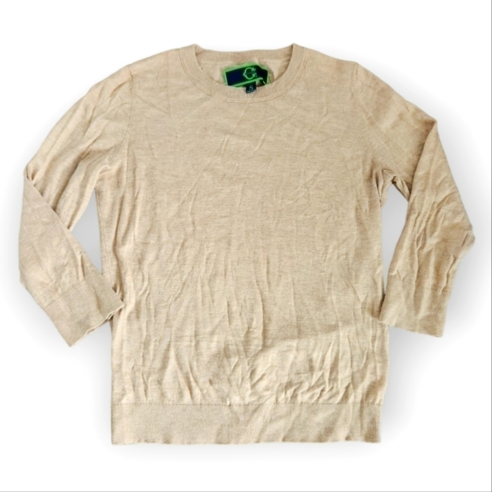Christian Siriano C Wonder 3/4 Sleeve Crewneck Sweater Small